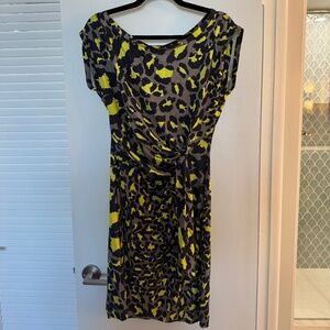 Dianne VonFurstenburg vintage Leopard Print Dress NWOT - Yellow and Black